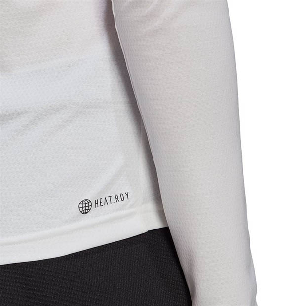 [아디다스 여성용 프리리프트 긴소매 테니스 상의] Adidas Women`s Freelift Long Sleeve Tennis Top - White