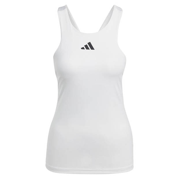 [아디다스 여성용 게임세트 Y-백 테니스 탱크] Adidas Women&#039;s Gameset Y-Back Tennis Tank - White