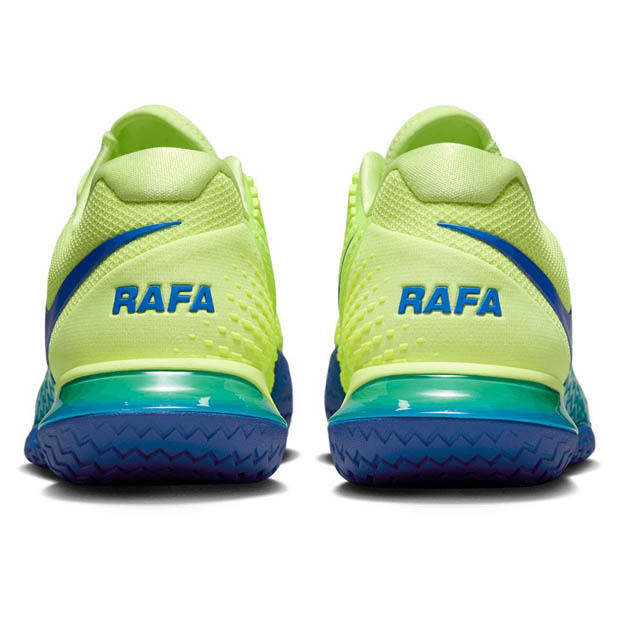 [나이키 남성용 라파 에어 줌 베이퍼 케이지 4 테니스화] NIKE Men`s Men`s Rafa Air Zoom Vapor Cage 4 Tennis Shoes - Lemon Twist and Game Royal