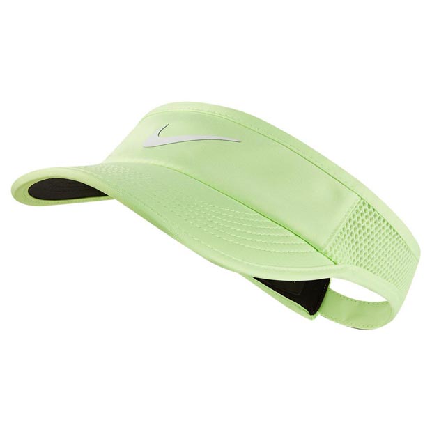 [나이키 여성용 페더라이트 어드저스터블 테니스 바이저] NIKE Women`s Featherlight Adjustable Tennis Visor - Ghost Green