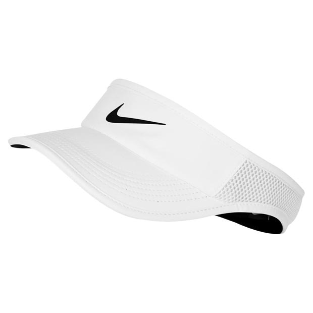 [나이키 여성용 페더라이트 어드저스터블 테니스 바이저] NIKE Women`s Featherlight Adjustable Tennis Visor - White