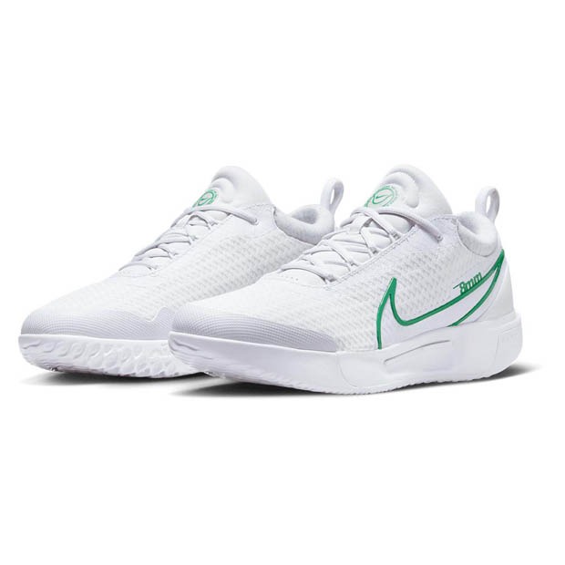 [나이키 남성용 줌 프로 테니스화] NIKE Men&#039;s Zoom Pro Tennis Shoes - Off White and Kelly Green
