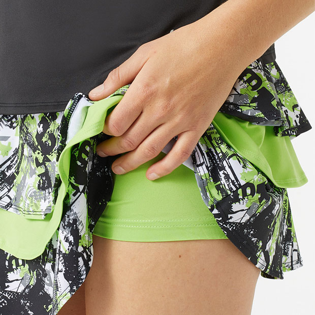 [볼레 여성용 Velocity 레이어 13인치 테니스 스커트]BOLLE Women`s Velocity Layer 13 Inch Tennis Skirt - Velocity Print