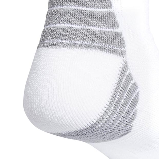 [아디다스 남성용 알파스킨 맥스 쿠션 크루 양말] Adidas Men&#039;s Alphaskin Max Cushioned Tennis Crew Socks - White