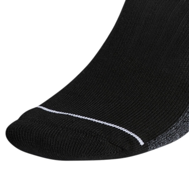 [아디다스 남성용 쿠션 3팩 쿼터 양말] Adidas Men&#039;s Cushioned 3-Pack Quater Sports Socks - Black