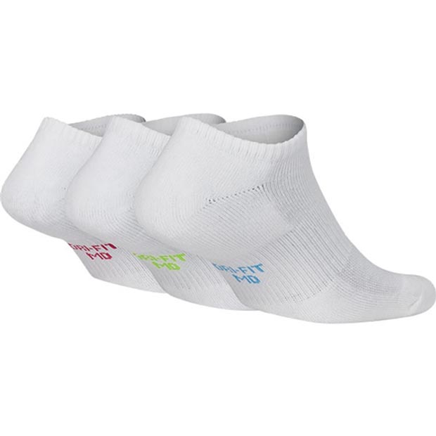 [나이키 여성용 에브리데이 쿠션  노쇼 3팩 양말] NIKE Women&#039;s Everyday Cushioned No Show Training Sock 3 Pack - White