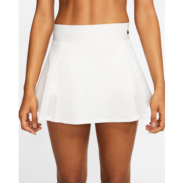 [나이키 여성용 코트 엘레베이티드 플라운시 테니스 스커트] NIKE Women`s Court Elevated Flouncy Tennis Skirt (치마길이 옵션) - White