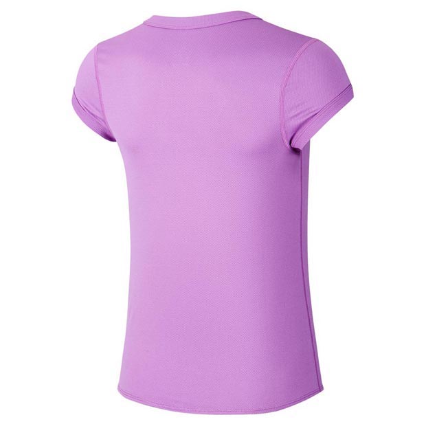 [나이키 여성용 코트 드라이 반팔 테니스 상의] NIKE Women`s Court Dry Short Sleeve Tennis Top - Purple Nebula