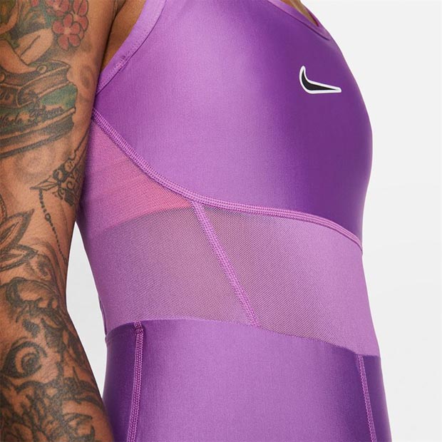 [나이키 여성용 코트 테니스 바디수트] NIKE Women`s Court Tennis Bodysuit - Purple Nebula