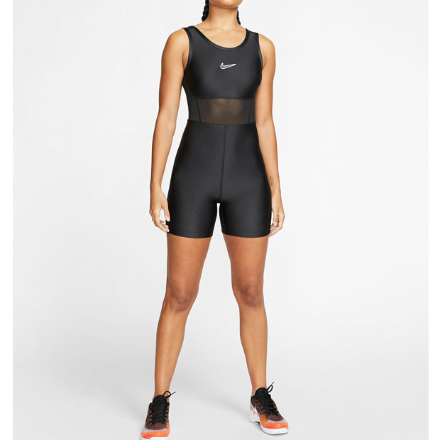 [나이키 여성용 코트 테니스 바디수트] NIKE Women`s Court Tennis Bodysuit - Black