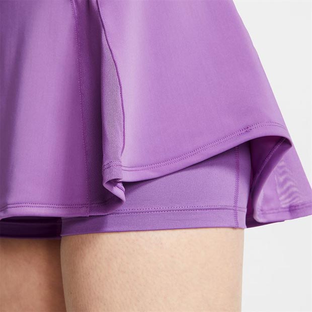 [나이키 여성용 코트 엘레베이티드 플라운시 테니스 스커트] NIKE Women`s Court Elevated Flouncy Tennis Skirt (치마길이 옵션) - Purple Nebula
