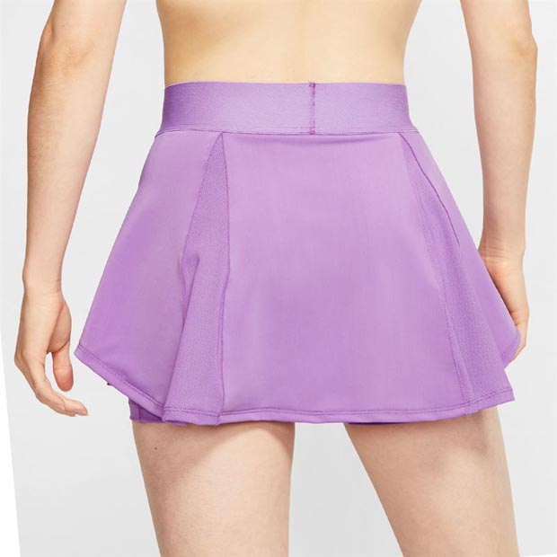 [나이키 여성용 코트 엘레베이티드 플라운시 테니스 스커트] NIKE Women`s Court Elevated Flouncy Tennis Skirt (치마길이 옵션) - Purple Nebula