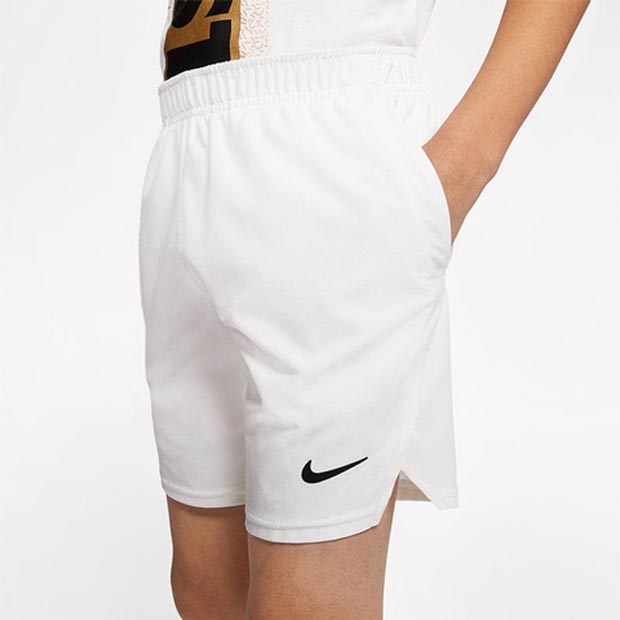 [나이키 남자 쥬니어 코트 플렉스 에이스 테니스 반바지] Nike Boy&#039;s Court Flex Ace Tennis Short - White