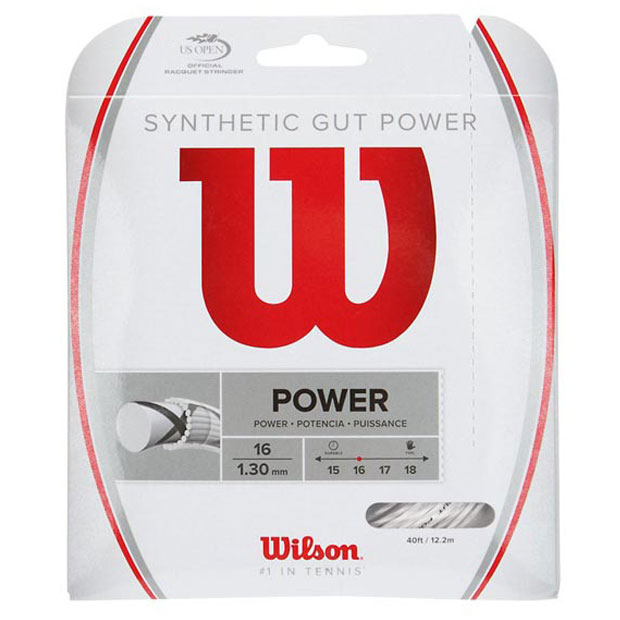 [윌슨 테니스 스트링 신세틱 거트 파워 1.30mm] Wilson Synthetic Gut Power 16g