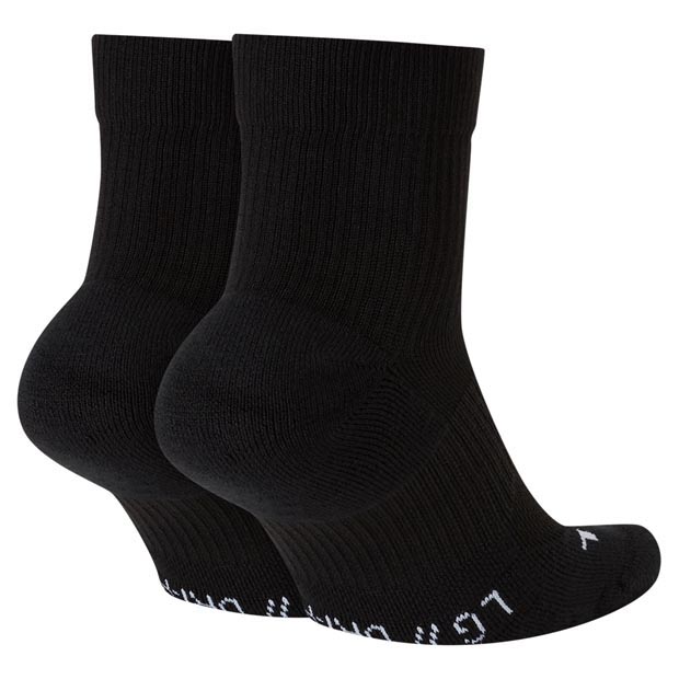 [나이키 코트 남녀공용 멀티플라이어 맥스 테니스 앵클 양말] NIKE Court Unisex Multiplier Max Tennis Ankle Socks (2 Pairs) - Black