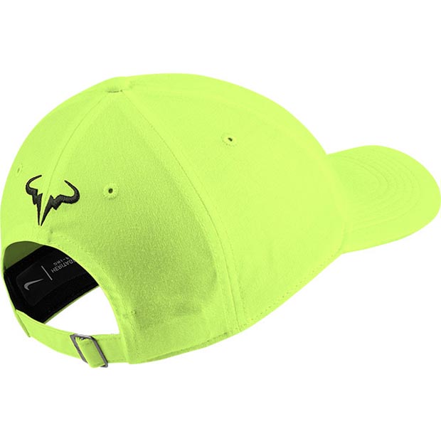 [나이키 남성용 라파 나달 에어로빌 H86 테니스 캡 모자] NIKE Men`s Rafa Aerobill H86 Tennis Cap - Volt / Black
