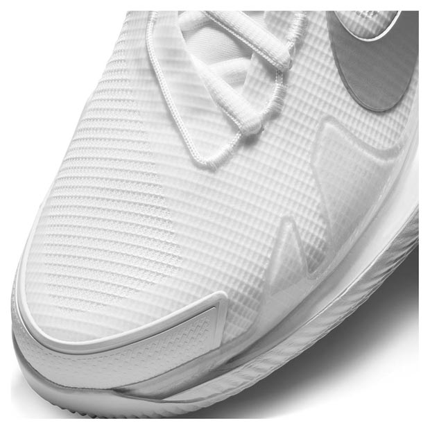 [나이키 여성용 에어 줌 베이퍼 프로 테니스화] NIKE Women`s Air Zoom Vapor Pro Tennis Shoes - White and Metallic Silver