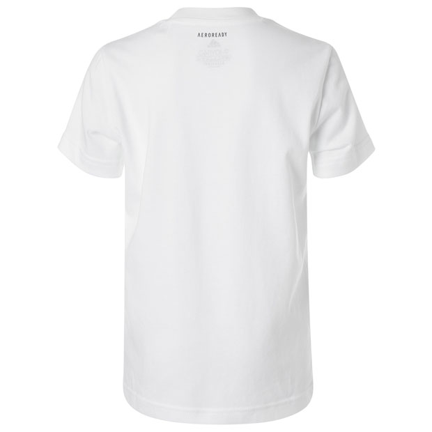 [아디다스 남자 쥬니어 그래픽 테니스 티셔츠] adidas Boys` Category Graphic Short Sleeve Tennis Tee - White