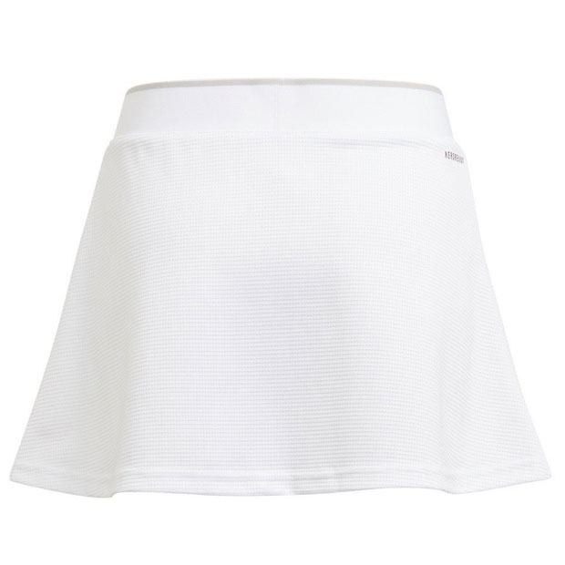 [아디다스 여자 쥬니어 클럽 테니스 스커트] adidas Girls` Club Tennis Skirt - White and Grey Two