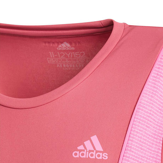 [아디다스 여자 쥬니어 팝업 테니스 드레스] adidas Girls` Pop Up Tennis Dress - Wild Pink and Screaming Pink