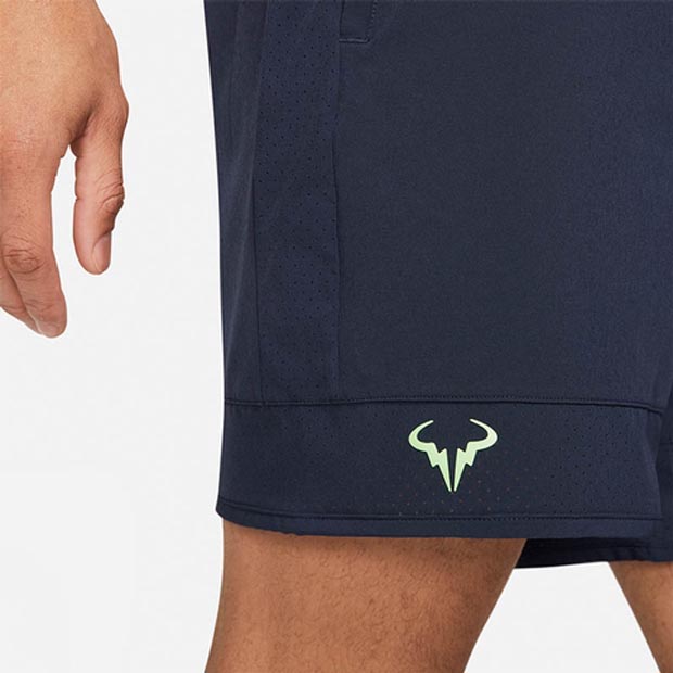 [나이키 남성용 라파 나달 코트 어드밴티지 7인치 테니스 반바지] NIKE Men`s Rafa Court Dri -FIT Advantage Tennis Shorts - Obsidian