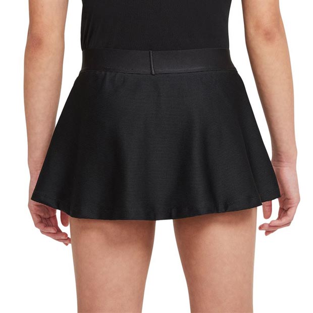 [나이키 여자 쥬니어 드라이핏 플라운시 테니스 스커트] NIKE Girl&#039;s Court Dri-FIT Victory Flouncy Tennis Skirt - Black