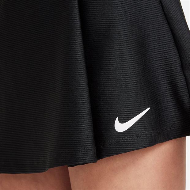 [나이키 여자 쥬니어 드라이핏 플라운시 테니스 스커트] NIKE Girl&#039;s Court Dri-FIT Victory Flouncy Tennis Skirt - Black