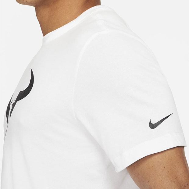 [나이키 남성용 라파 코트 드라이핏 시즈널 테니스 티셔츠] NIKE Men`s Rafa Court Dri-FIT Seasonal Tennis T-Shirt - White