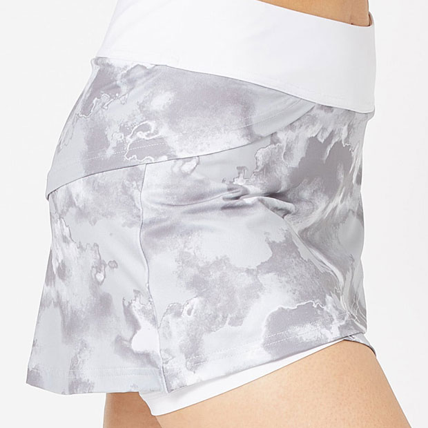 [휠라 여성용 Deuce Court 티어테니스 스커트] FILA Women`s Deuce Court Tiered Tennis Skirt - White Print