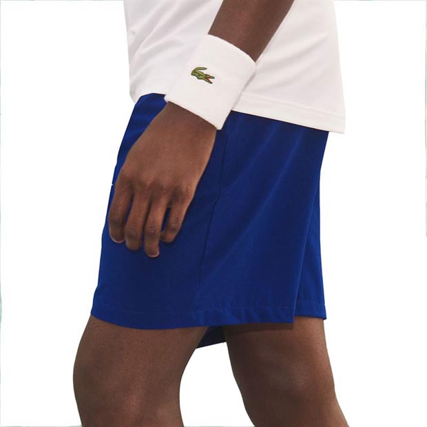 [라코스테 남성용 노박 옴브레 허리밴드 테니스 반바지] LACOSTE Men`s Novak Djokovic Ombre Waistband Tennis Short - Cosmic Blue