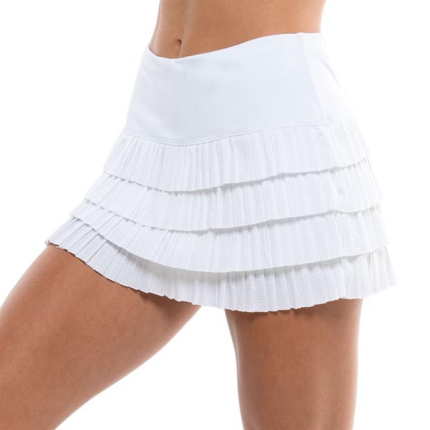 [럭키인러브 여성용 Mon Amie 테니스 스커트] LUCKY IN LOVE Women`s Mon Amie Tennis Skirt - White