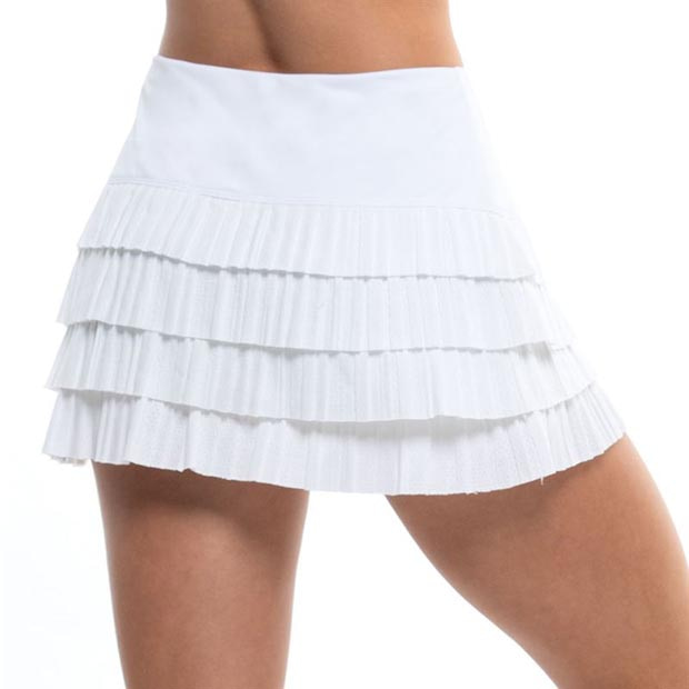 [럭키인러브 여성용 Mon Amie 테니스 스커트] LUCKY IN LOVE Women`s Mon Amie Tennis Skirt - White