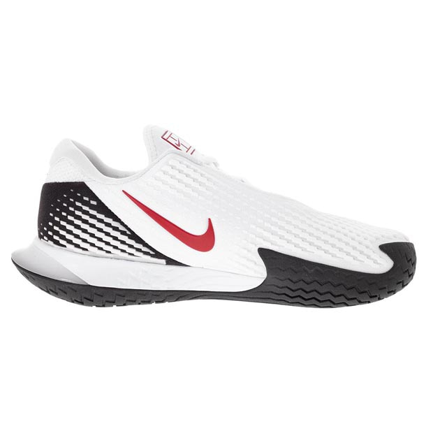 [나이키 남성용 에어 줌 베이퍼 케이지 4 테니스화] NIKE Men`s Men`s Air Zoom Vapor Cage 4 Tennis Shoes -  White and Gym Red