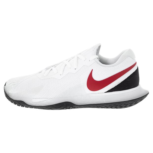 [나이키 남성용 에어 줌 베이퍼 케이지 4 테니스화] NIKE Men`s Men`s Air Zoom Vapor Cage 4 Tennis Shoes -  White and Gym Red