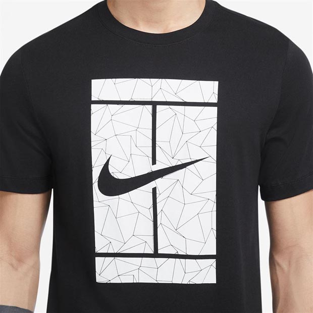 [나이키 남성용 코트 시즈널 테니스 티셔츠] NIKE Men`s Court Seasonal Tennis T-Shirt - Black