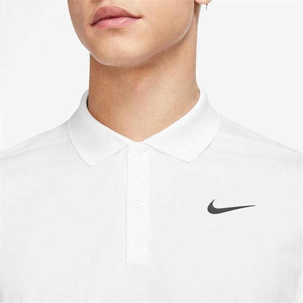 [나이키 남성용 코트 드라이핏 피케 테니스 폴로] NIKE Men`s Court Dri-FIT Pique Tennis Polo - White