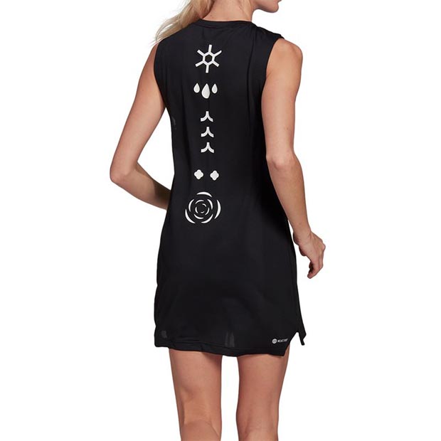 [아디다스 여성용 파리스 WOW 테니스 드레스] adidas Women`s Paris Wow Tennis Dress - Black and White