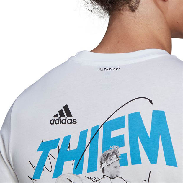 아디다스 남성용 도미니크 팀 그래픽 테니스 티셔츠