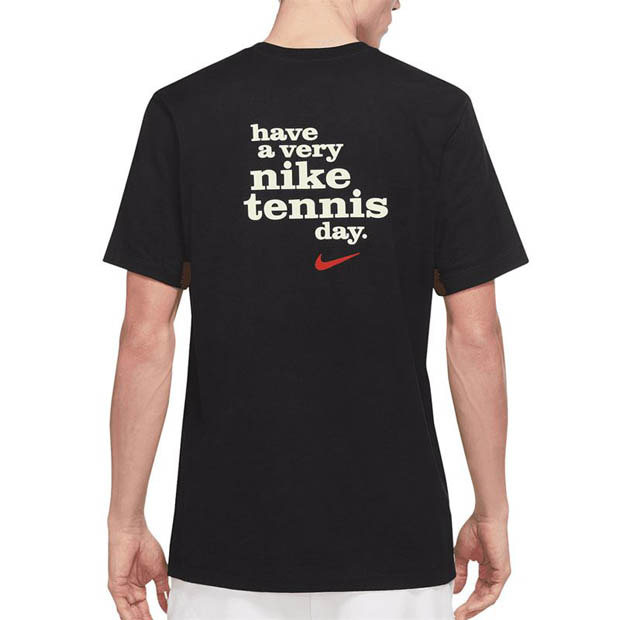 [나이키 남성용 NY 코트 그래픽 테니스 티셔츠 Size M only - Black
