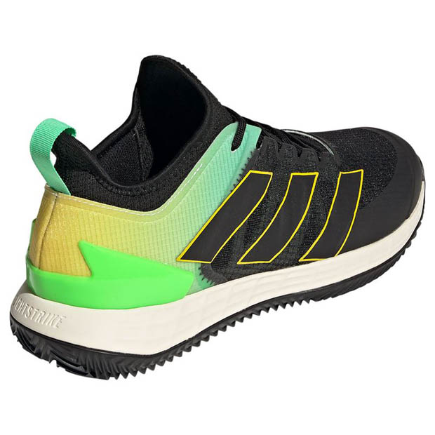 [아디다스 남성용 아디제로 우버소닉 4 클레이용 테니스화] Adidas Men`s adizero Ubersonic 4 Clay Tennis Shoes - Core Black and Beam Yellow