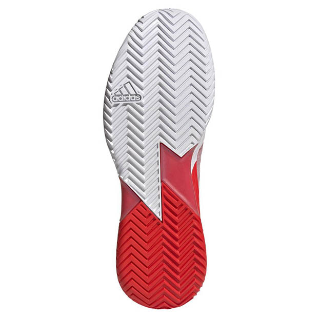 [아디다스 남성용 아디제로 우버소닉 4 테니스화] Adidas Men`s adizero Ubersonic 4 Tennis Shoes - Vivid Red and Footwear White