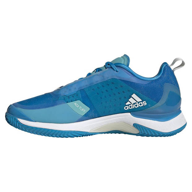 [아디다스 여성용 아바코트 클레이용 테니스화] adidas Women&#039;s Avacourt Clay Tennis Shoes - Pulse Blue and Footwear White