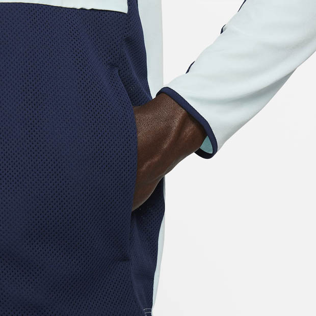 [나이키 남성용 코트 어드밴티지 팩커블 테니스 자켓] NIKE Men`s Court Advantage Packable Tennis Jacket - Glacier Blue