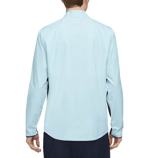 [나이키 남성용 코트 어드밴티지 팩커블 테니스 자켓] NIKE Men`s Court Advantage Packable Tennis Jacket - Glacier Blue