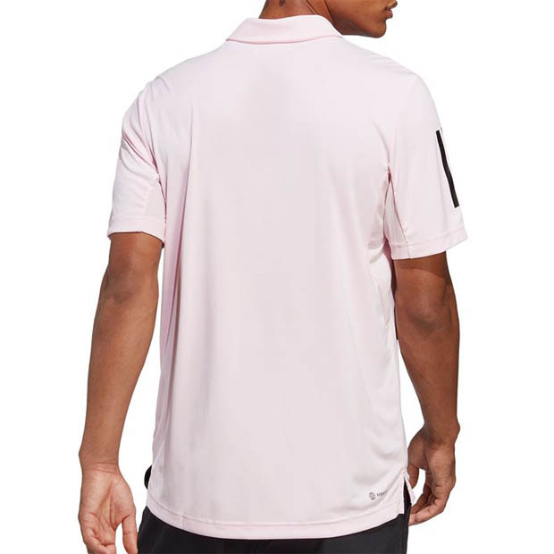 [아디다스 남성용 클럽 3선 테니스 폴로] adidas Men&#039;s Club 3-Stripe Tennis Polo - Clear Pink