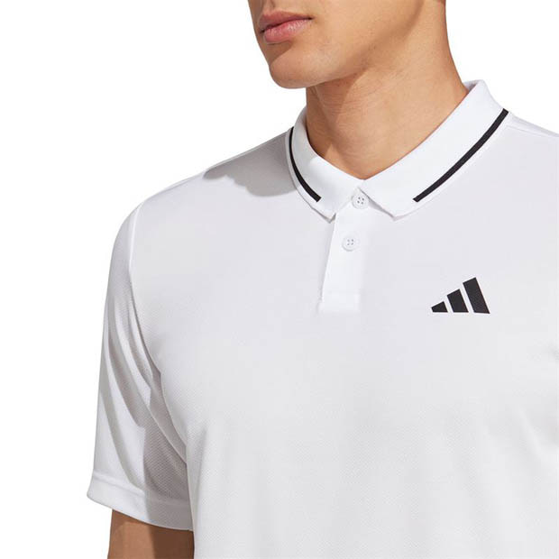 [아디다스 남성용 클럽 피케 테니스 폴로] adidas Men&#039;s Club Pique Tennis Polo - White