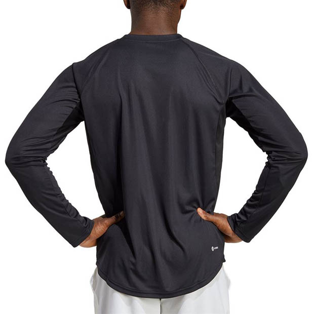 [아디다스 남성용 클럽 긴소매 테니스 상의] adidas Men`s Club Long Sleeve Tennis Top - Black