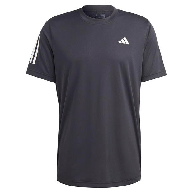 [아디다스 남성용 클럽 3선 테니스 티셔츠] adidas Men&#039;s  Club 3-Stripe Tennis Top - Black
