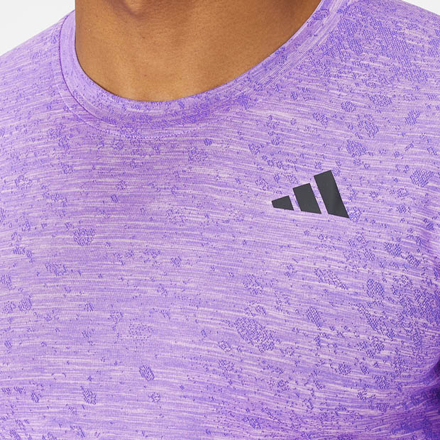 [아디다스 남성용 프리리프트 테니스 티셔츠] adidas Men&#039;s Freelift Tennis Top - Purple Rush