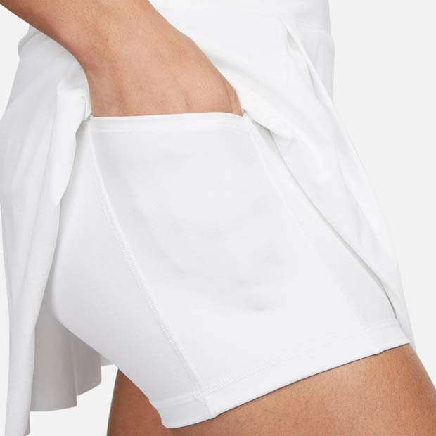 [나이키 여성용 드라이-핏 클럽 쇼트 테니스 스커트] NIKE Women`s Dri-FIT Club Short Tennis Skirt - White
